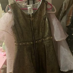 Disney Princess collection Jasmine Aladdin dress gold and black zipper girls 5/6